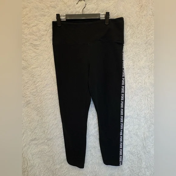PINK Victoria's Secret High Rise Leggings | Logo Side Stripe | Athletic | XL - Picture 4 of 17